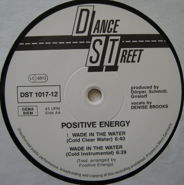 Positive Energy - Wade In The Water (12"")