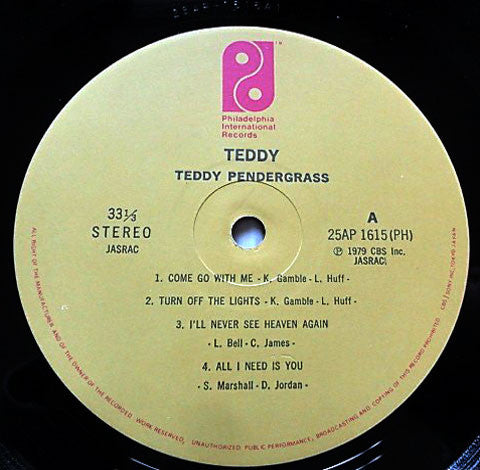 Teddy Pendergrass - Teddy (LP, Album)