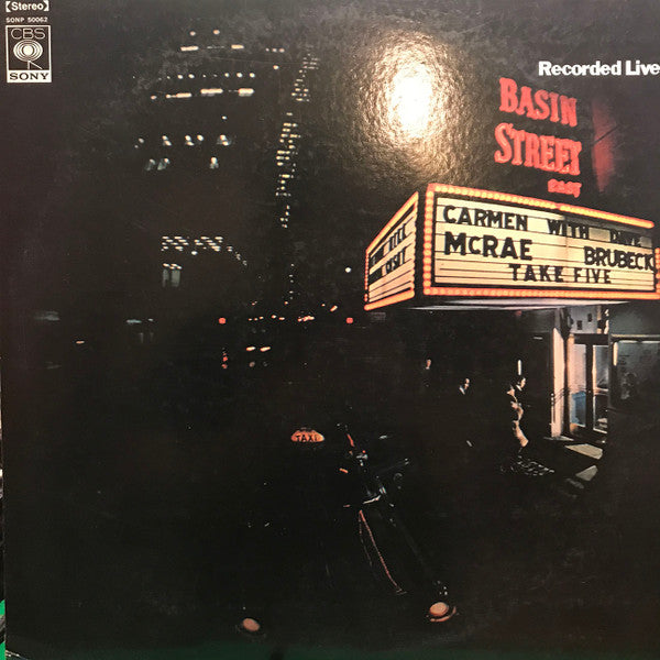 Carmen McRae - Take Five (Recorded Live At Basin Street East)(LP, A...