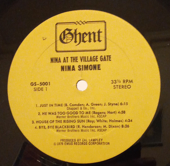 Nina Simone - At The Village Gate (LP, Album, RE)
