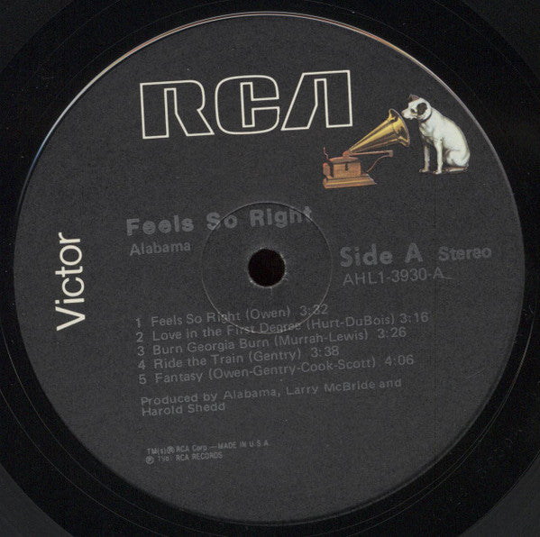 Alabama - Feels So Right (LP, Album, Ind)