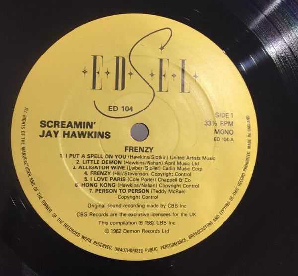 Screamin' Jay Hawkins - Frenzy (LP, Comp, Mono)