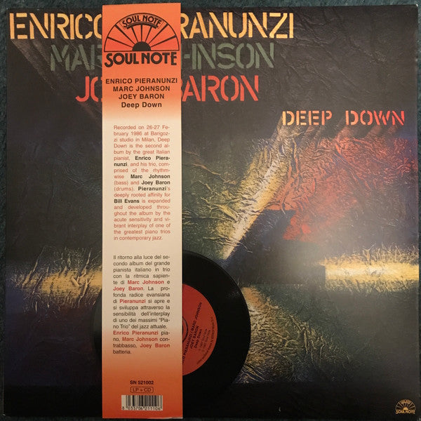 Enrico Pieranunzi - Deep Down(LP, RE + CD, Album, RE)