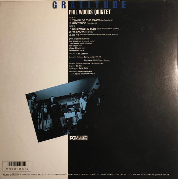 Phil Woods Quintet* - Gratitude (LP, Album)