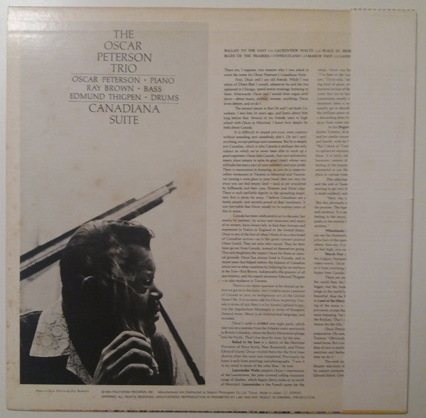 The Oscar Peterson Trio - Canadiana Suite (LP, Album, RE)