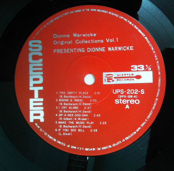 Dionne Warwick - Presenting Dionne Warwick (LP, Album, RE)