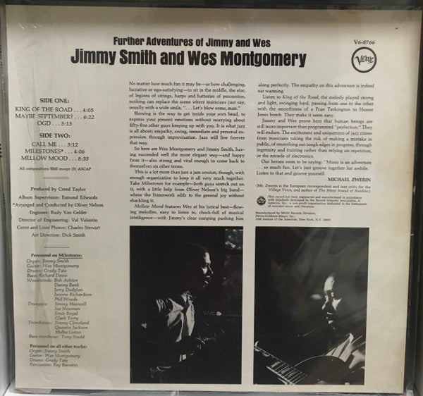 Jimmy Smith - Further Adventures Of Jimmy Smith & Wes Montgomery(LP...