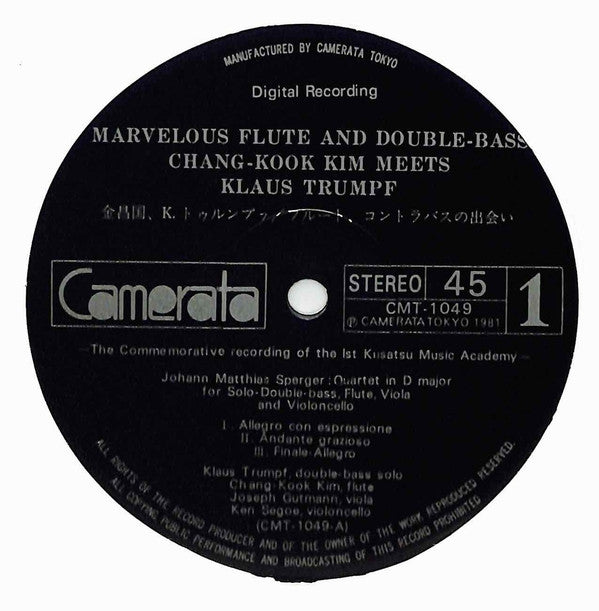 Klaus Trumpf - Marvelous Flute And Double-Bass(LP, Album)