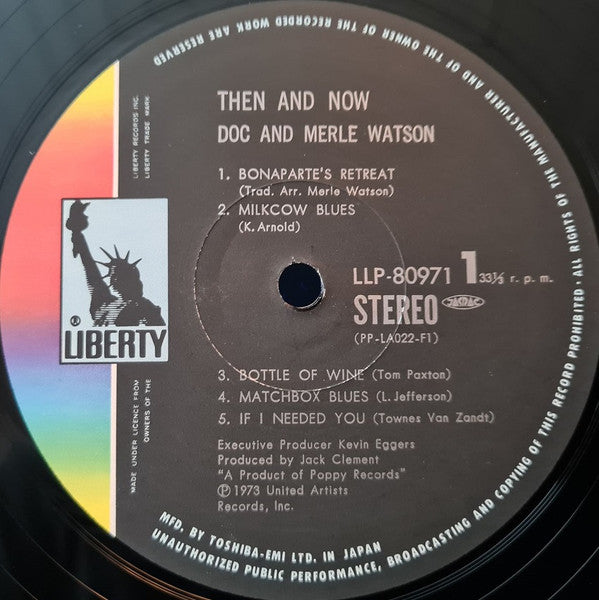 Doc & Merle Watson - Then And Now (LP, Album)