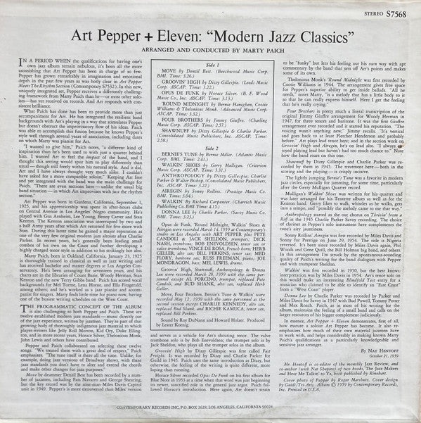 Art Pepper - Art Pepper + Eleven (Modern Jazz Classics) (LP)