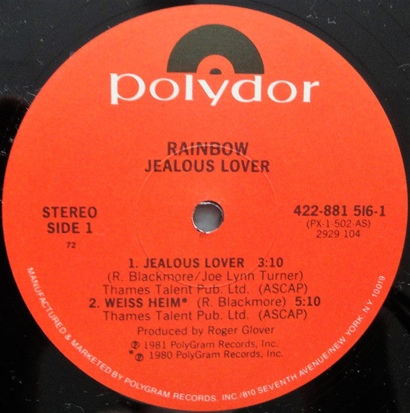 Rainbow - Jealous Lover (12"", EP, RE)