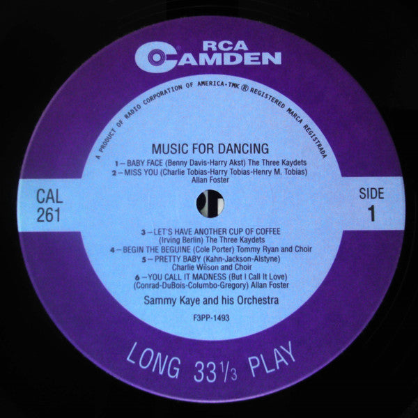 Sammy Kaye And His Orchestra - Music For Dancing (LP, Album, Mono, RE)
