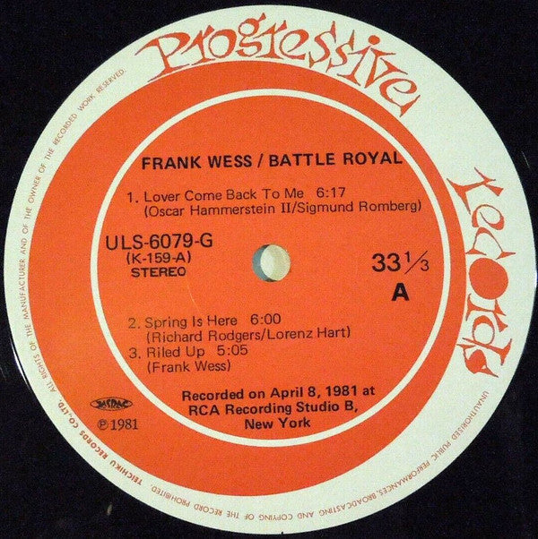 Frank Wess - Battle Royal (LP, Album)