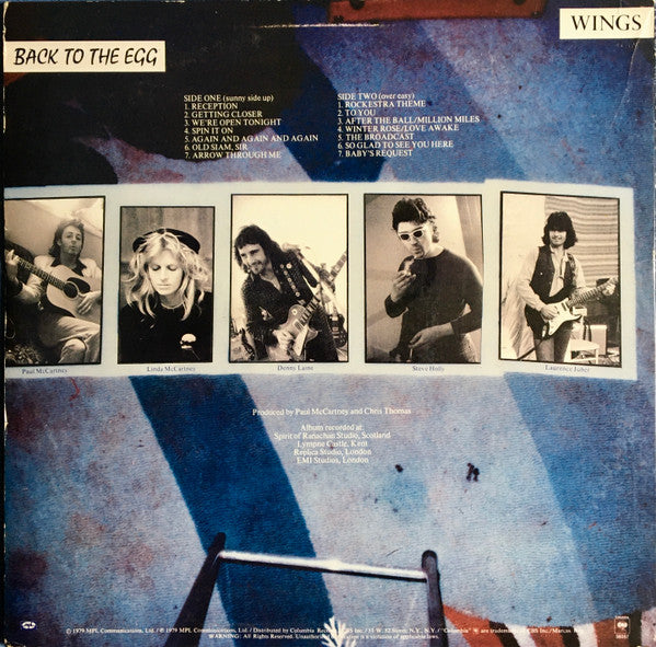 Wings (2) - Back To The Egg (LP, Album, San)