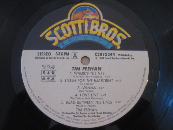 Tim Feehan - Tim Feehan (LP, Album, Promo)