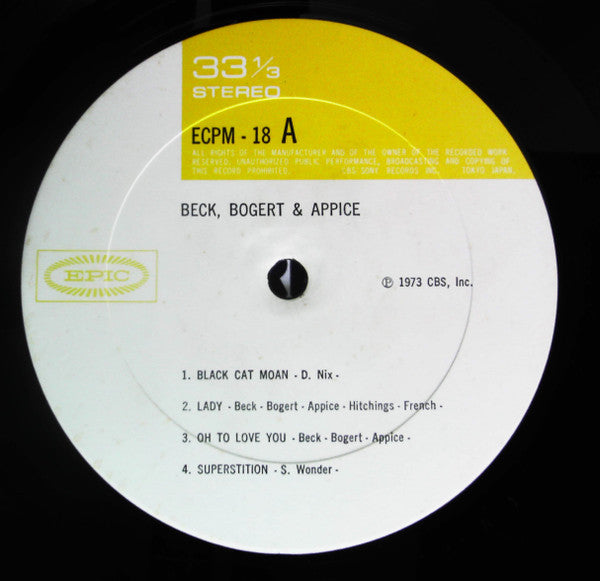 Beck, Bogert & Appice - Beck, Bogert & Appice (LP)