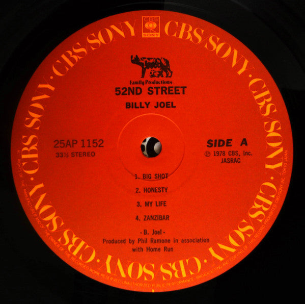 Billy Joel - 52nd Street (LP, Album, SON)