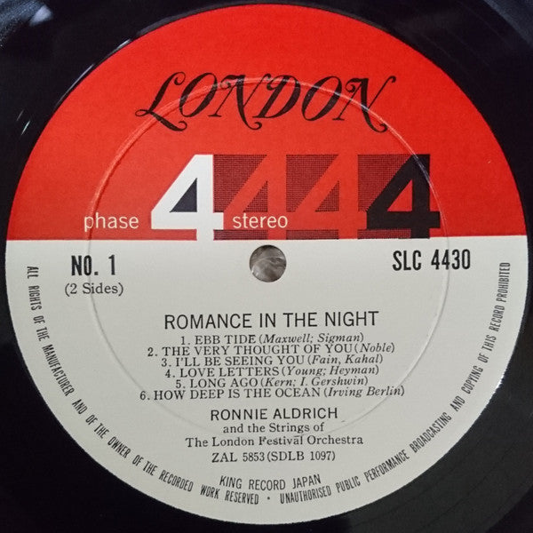 Ronnie Aldrich - Romance In The Night - 夜のテーマ(LP, Album)