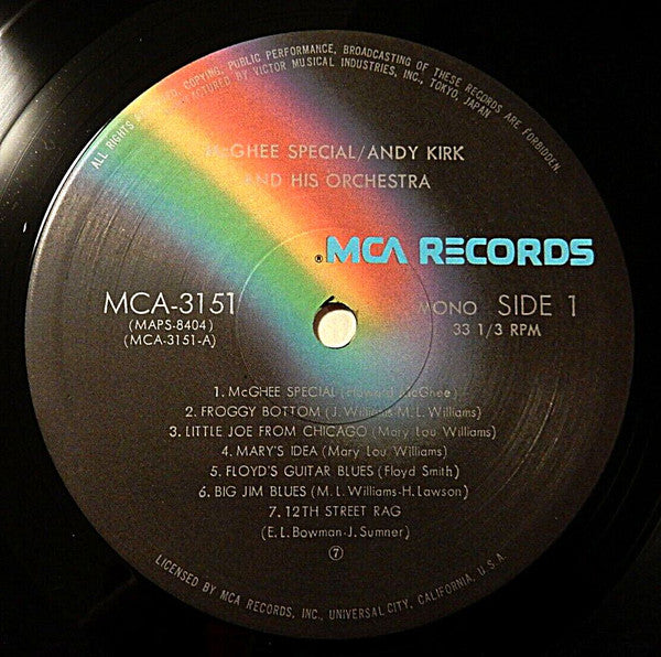 Andy Kirk And His Orchestra - McGhee Special (LP, Comp, Mono)