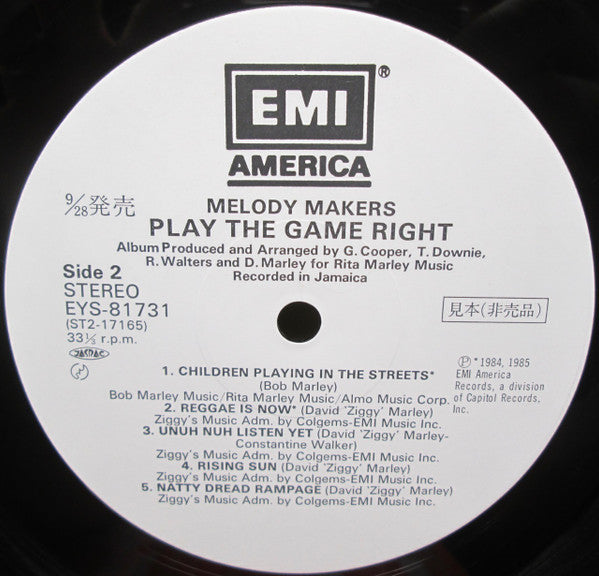 The Melody Makers - Play The Game Right(LP, Album, Promo)