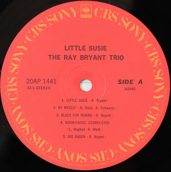 The Ray Bryant Trio* - Little Susie (LP, Album, RE, Cap)