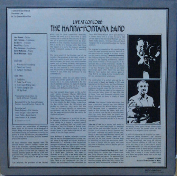 The Hanna-Fontana Band - Live At Concord(LP, Album)