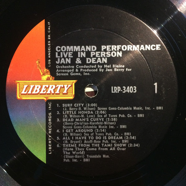 Jan & Dean - Command Performance (LP, Album, Mono, Mon)