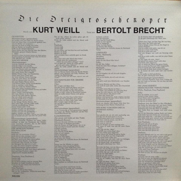 Kurt Weill - Die Dreigroschenoper(2xLP, Album)