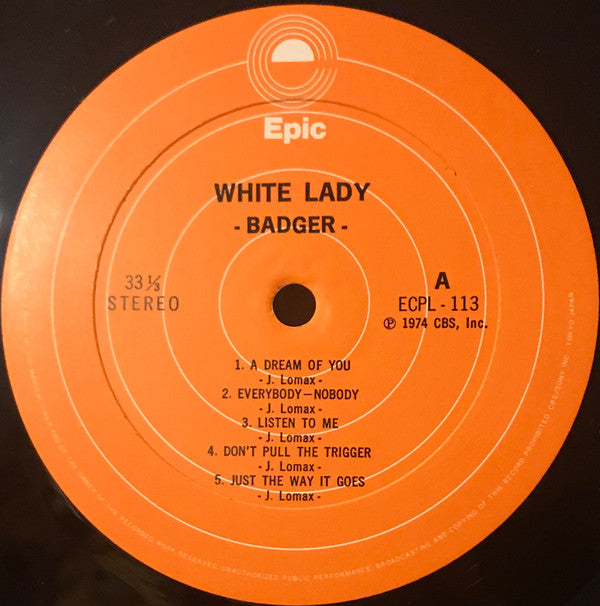 Badger (5) - 女と穴熊 = White Lady (LP, Album)