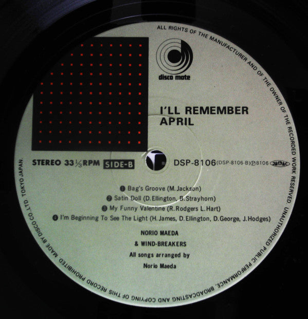 Norio Maeda & Wind-Breakers - I'll Remember April (LP, Album)