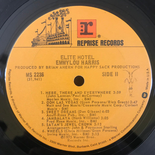 Emmylou Harris - Elite Hotel (LP, Album, Ter)