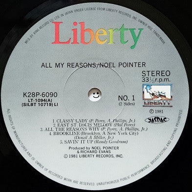 Noel Pointer - All My Reasons (LP, Album)