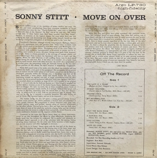 Sonny Stitt - Move On Over (LP, Album)