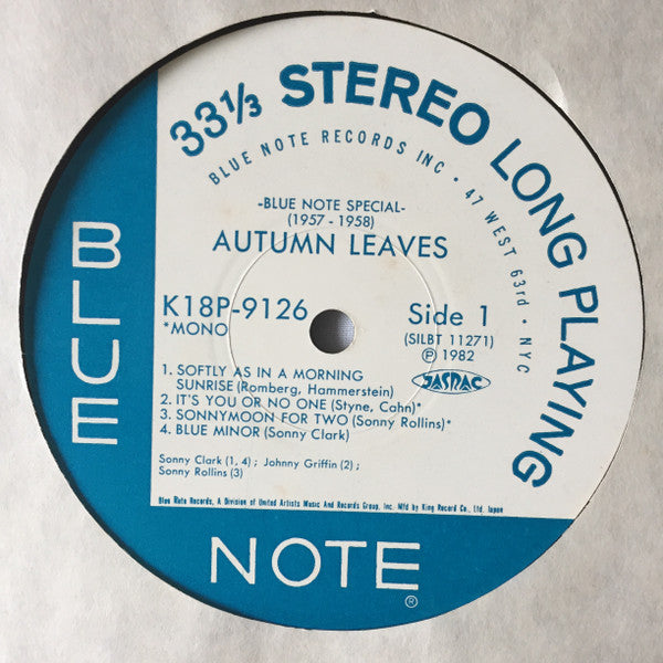 Various - Autumn Leaves - Blue Note Special 1957 - 1958(LP, Comp, M...