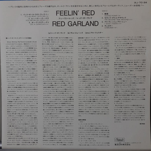 Red Garland - Feelin' Red (LP, Album, Promo)