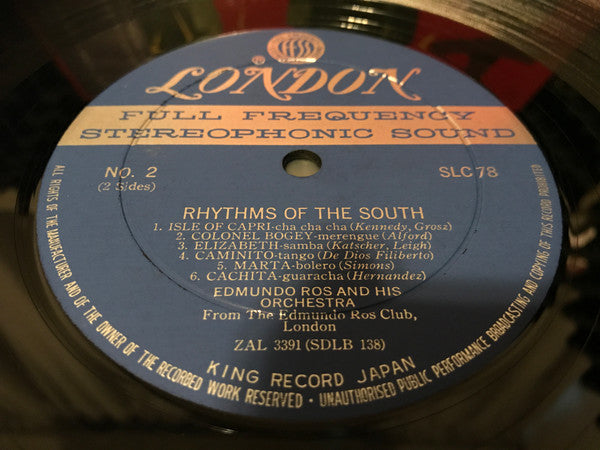 Edmundo Ros And His Orchestra* - Rhythms Of The South (LP, Album, RE)