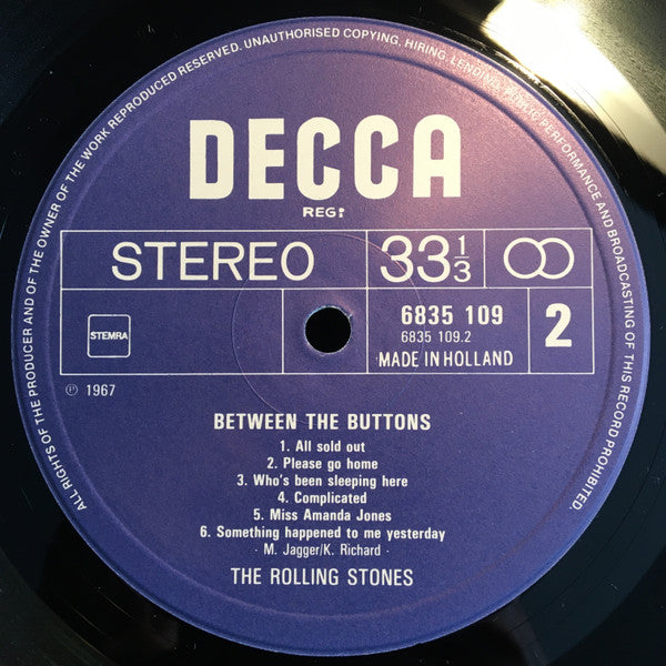 The Rolling Stones - Between The Buttons (LP, Album, RE)
