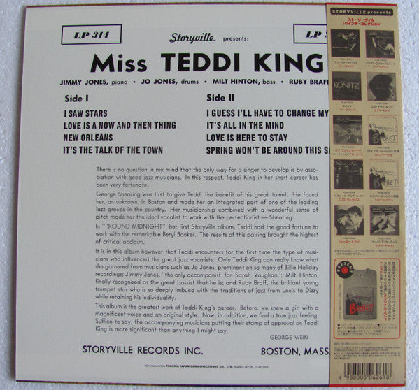 Teddi King - Storyville Presents Miss Teddi King (10"", Mono)