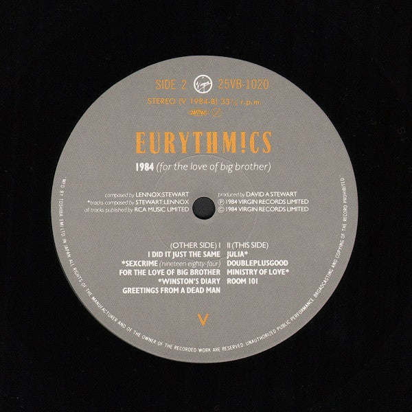 Eurythmics - 1984 (For The Love Of Big Brother) (LP, Album)