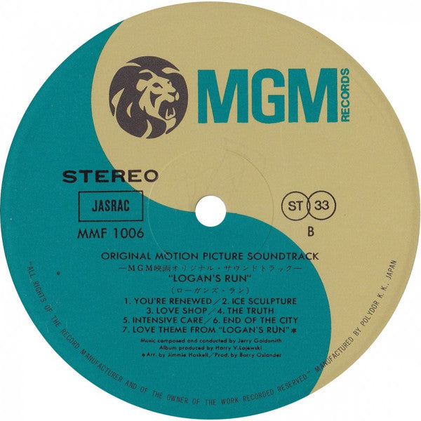 Jerry Goldsmith - Logan's Run (Original Motion Picture Soundtrack)(LP)