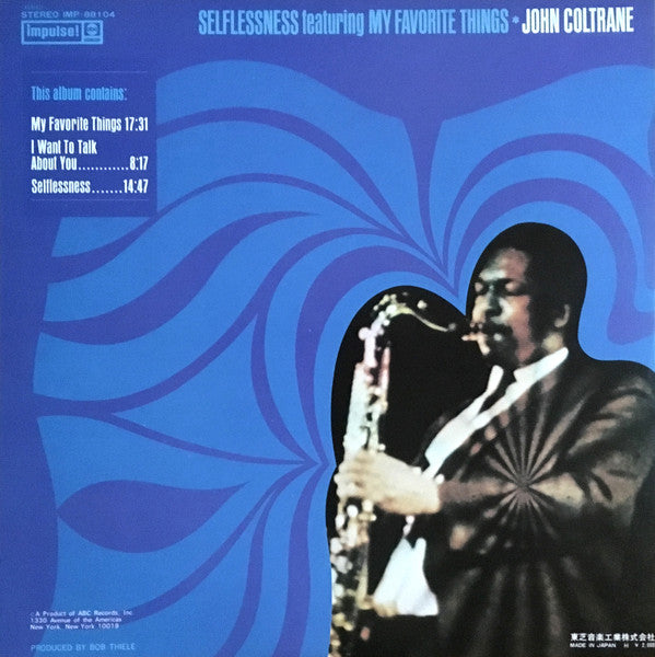 John Coltrane - Selflessness Featuring My Favorite Things(LP, Album...
