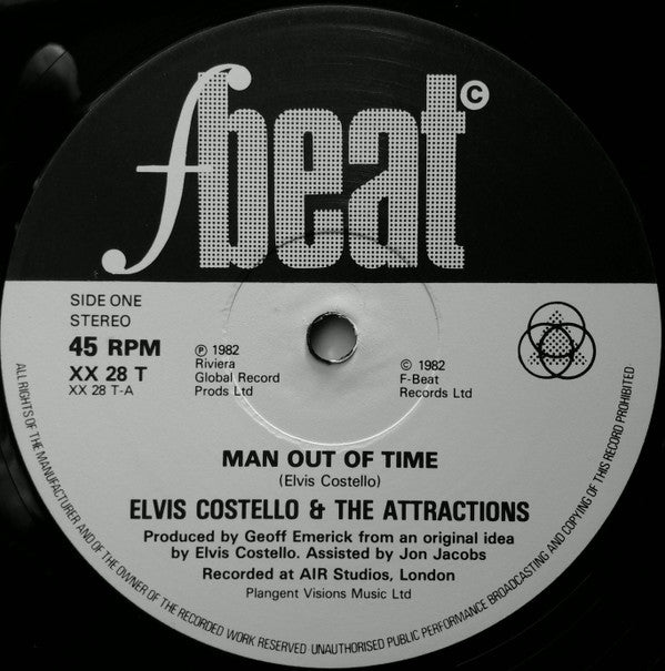 Elvis Costello & The Attractions - Man Out Of Time(12", Single, Ltd)