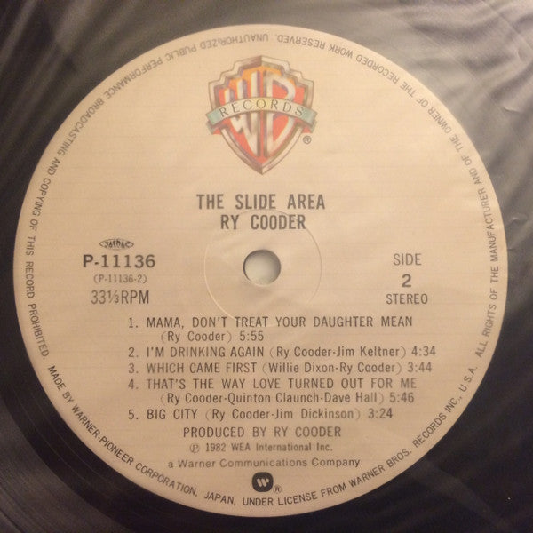 Ry Cooder - The Slide Area (LP, Album)