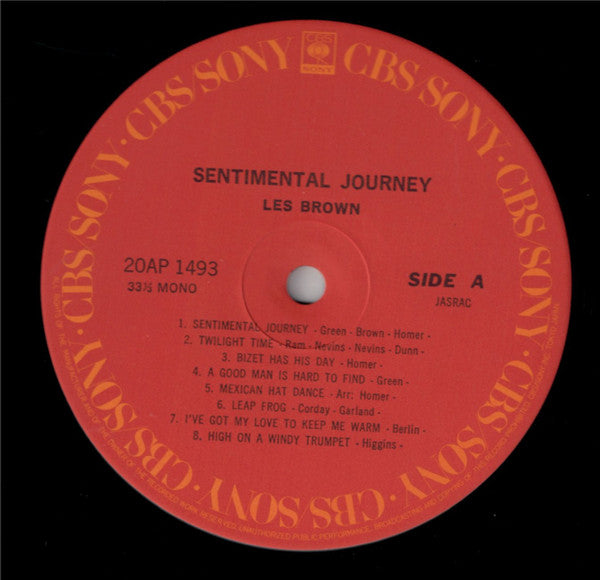 Les Brown And His Orchestra - Sentimental Journey(LP, Album, Mono, RE)
