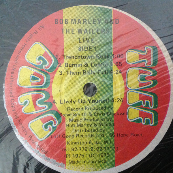 Bob Marley And The Wailers* - Live! (LP, Album)