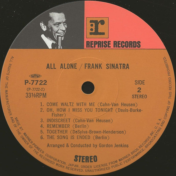Frank Sinatra - All Alone (LP, Album, RE)