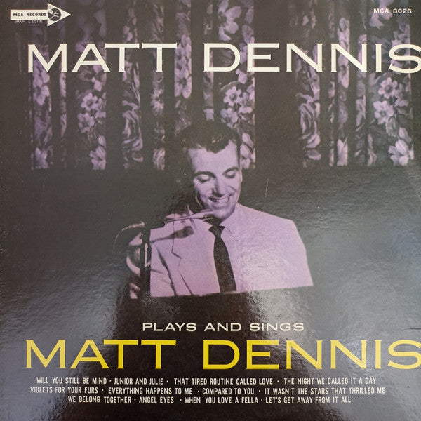 Matt Dennis - Plays And Sings Matt Denis (LP, Album, Mono)