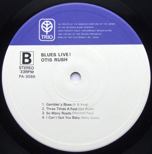 Otis Rush - Blues Live! (LP, Album)