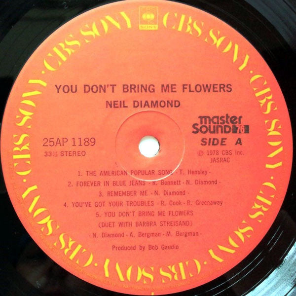 Neil Diamond - You Don't Bring Me Flowers (LP, Album, Mas)
