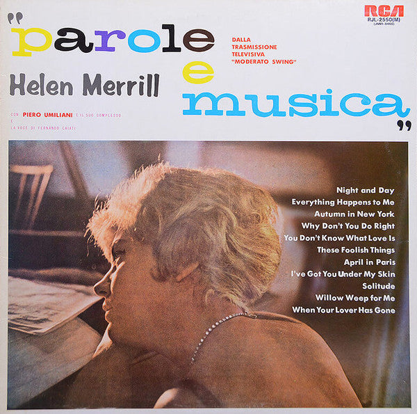 Helen Merrill - Parole E Musica (LP, Album, Mono, RE)